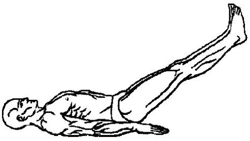 Para rejuvenecer los tejidos de la próstata, debe realizar elevando las piernas detrás de la cabeza. 